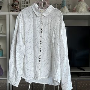 Zara brand  “Smiling is fun “Girls blouse . 11/12